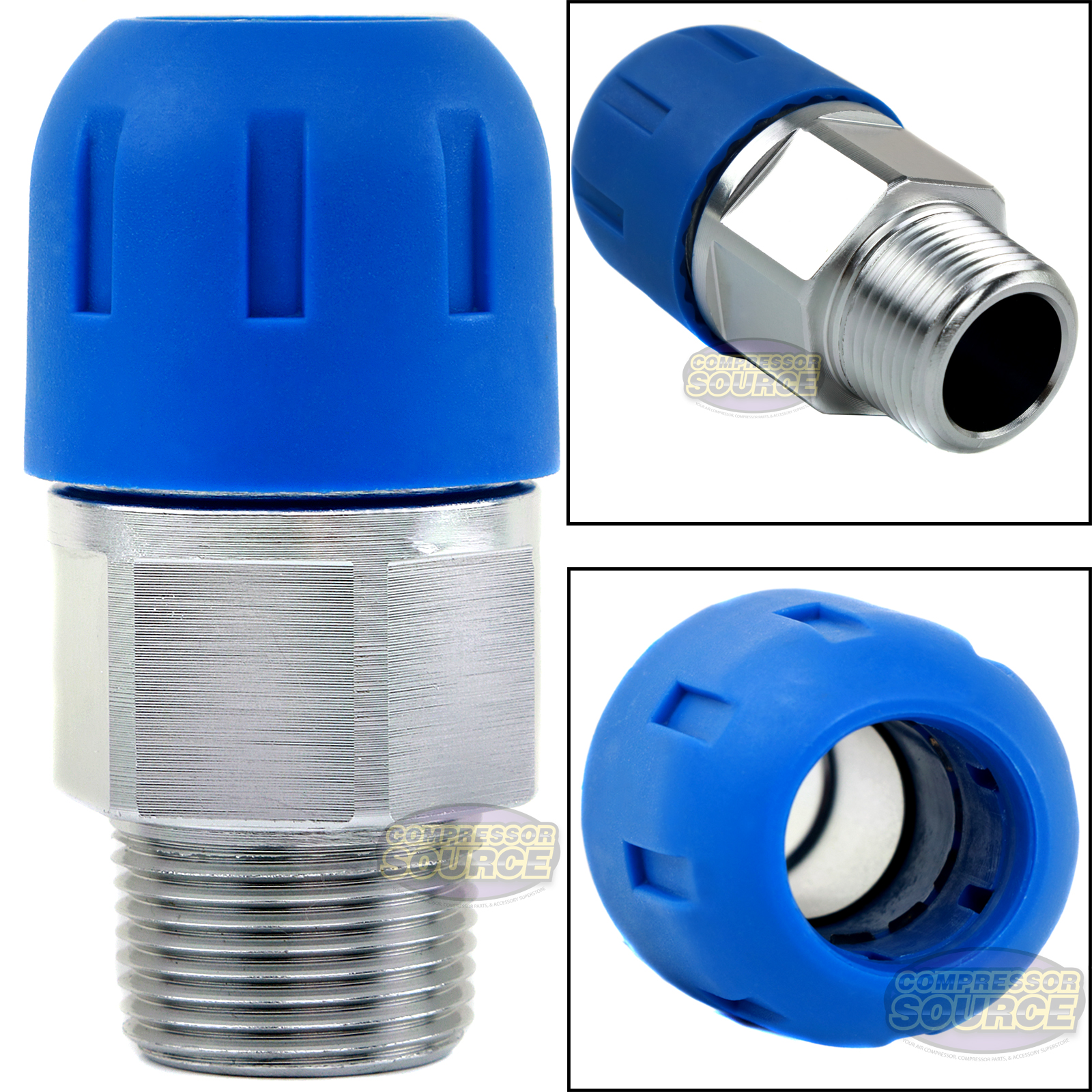 1" x 3/4" RapidAir FastPipe MNPT Adapter Compressed Air Piping Piece